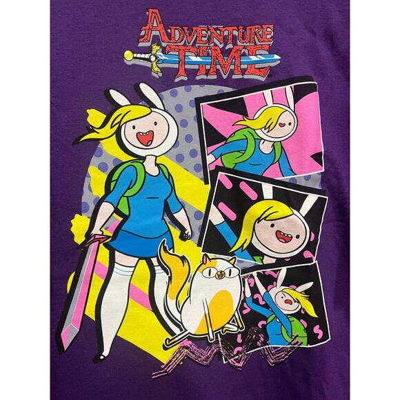 Adventure Time Cartoon Network Graphic Print Tee Shirt Short Sleeve Large - Picture 1 of 4
